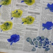 sea life stamped on newspaper