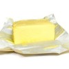 Unwrapped butter cube
