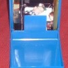 Blue floppy disc case with photo inside.