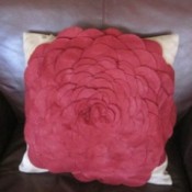 pink zinnia pillow