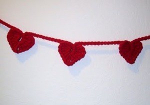 Crocheted Heart Garland