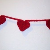 Crocheted Heart Garland