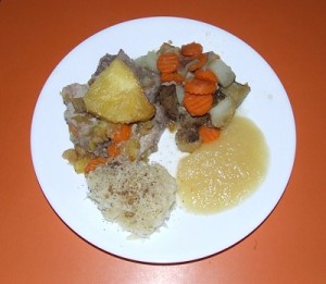 Pineapple Pork Roast on a white plate