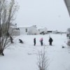 People playing in the snow.
