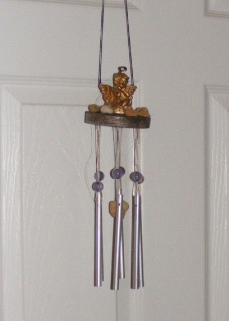 Angel Windchime made with recycled materials