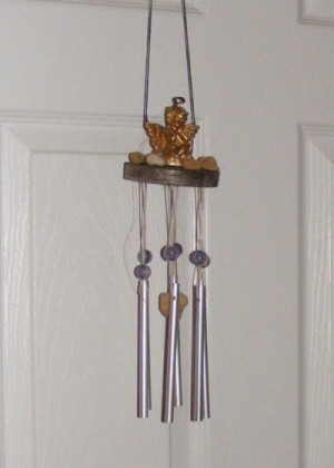 Angel Windchime made with recycled materials