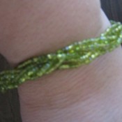 light green beaded bracket