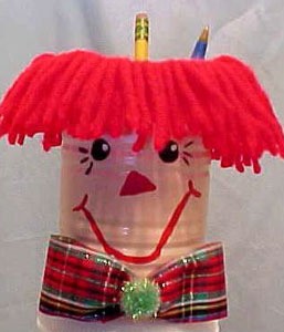 Raggedy Andy pencil holder.