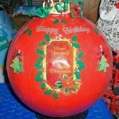 Christmas Bowling Ball Ornaments