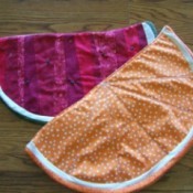 watermelon and orange slice placemats