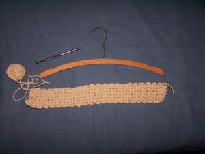 Hanger, hook, and crochet.