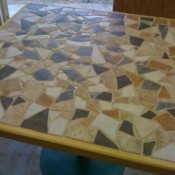 geometric design plywood table