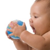 baby with ball