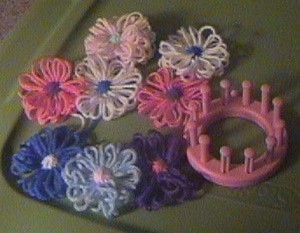 Loom and several flowers.
