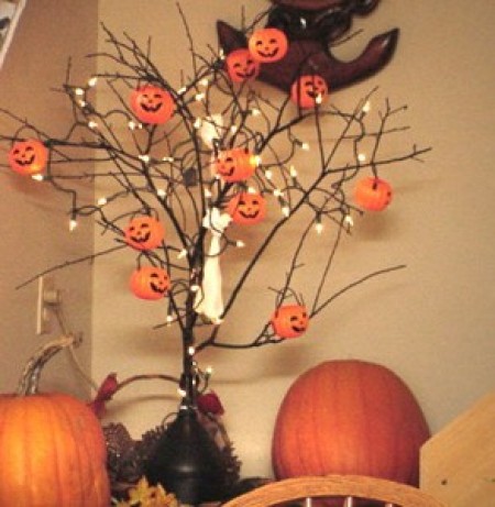 decorated tree branch
