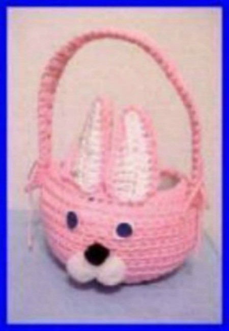 pink bunny basket