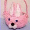 pink bunny basket