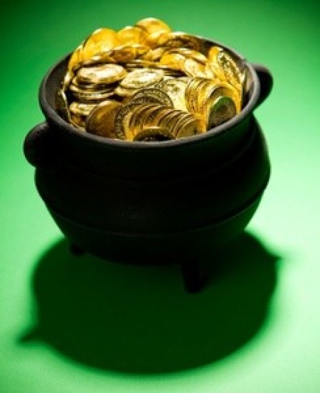 pot of candy gold coins