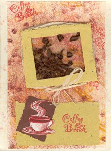 Coffee shaker card.