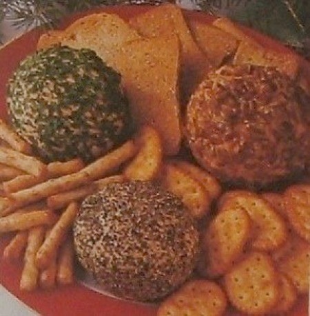 cheese balls with crackers