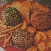cheese balls with crackers