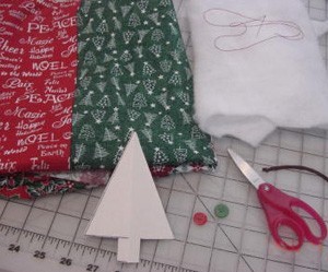 Fabric Christmas Tree Ornament