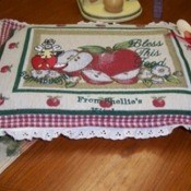 Placemat casserole dish cover.