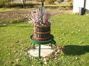 wine press planters