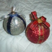 red and silver ball ornament ornaments