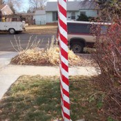 candy cane post outdoors