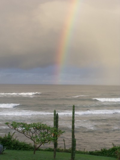 Double Rainbows over the Ocean
