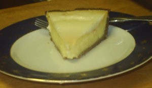 piece of cheesecake on plate