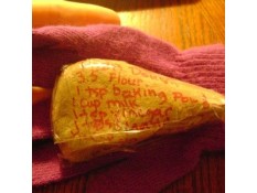 A rock painted with a recipe.