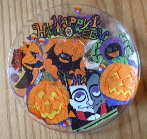 Halloween decorated plate.
