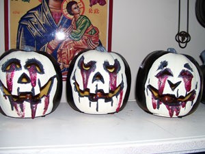 Painted Plastic Pumpkins