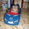 hamster in toy car