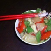 $10 Dinners: Chicken Stir Fry - stir fry with chopsticks