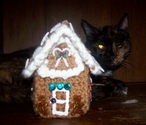cute crochet gingerbread house
