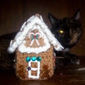 cute crochet gingerbread house