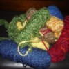 Various colors of yarn.