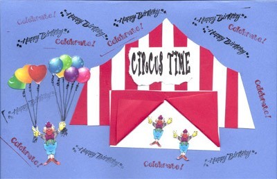 circus tent card