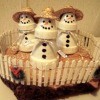 clay pot snowmen