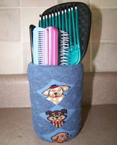 Make Container Covers from Old Socks