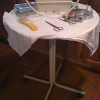 Craft table from bird stand.
