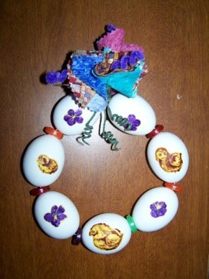 Easter egg wreath.