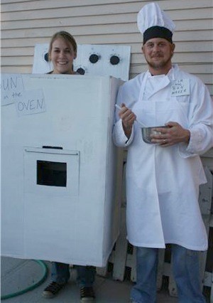Oven and baker costumes.