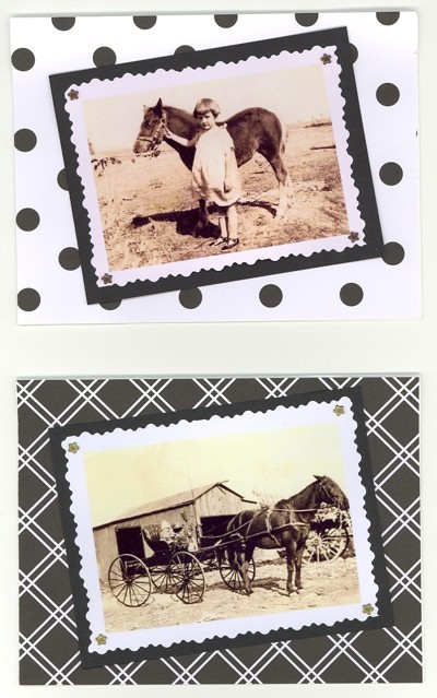 Sepia photo note cards.