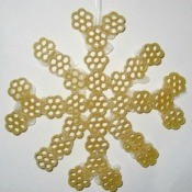 snowflakes made from pasta