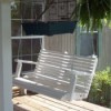 white porch swing
