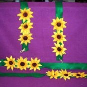Sunflower tie backs.